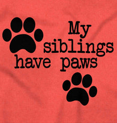Siblings have paws Toddler Football Jersey Tee-Direct To Garment Print-Brisco Baby