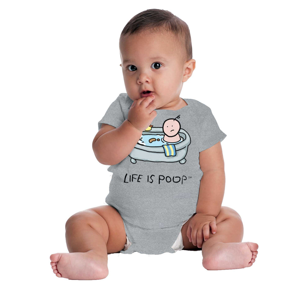 Poop in Bath Romper Bodysuit-Direct To Garment Print-Brisco Baby