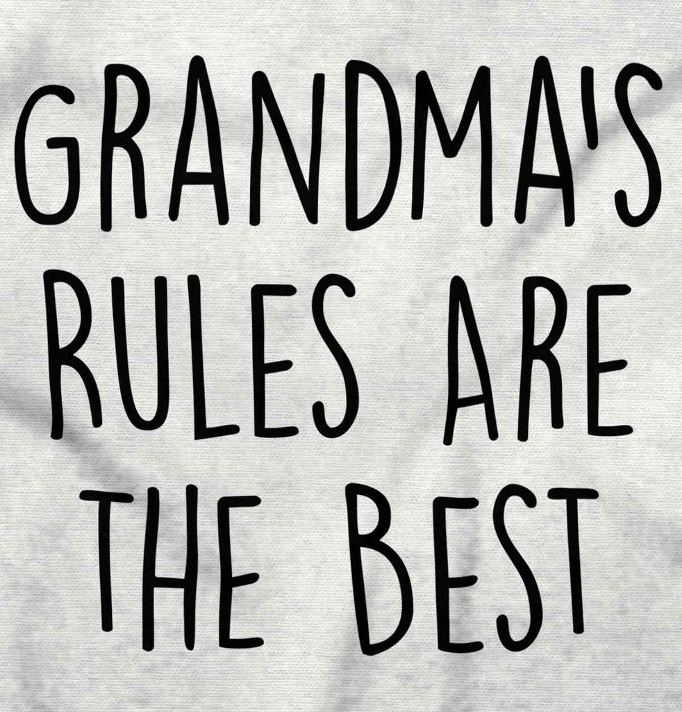 Grandma's Rules Are The Best Romper Bodysuit-Direct To Garment Print-Brisco Baby
