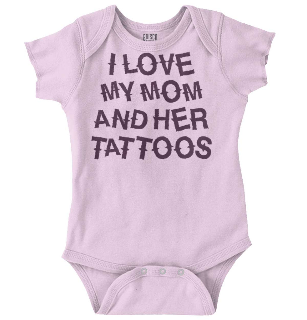 Mom's Tattoos Romper Bodysuit-Direct To Garment Print-Brisco Baby