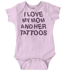 Mom's Tattoos Romper Bodysuit-Direct To Garment Print-Brisco Baby