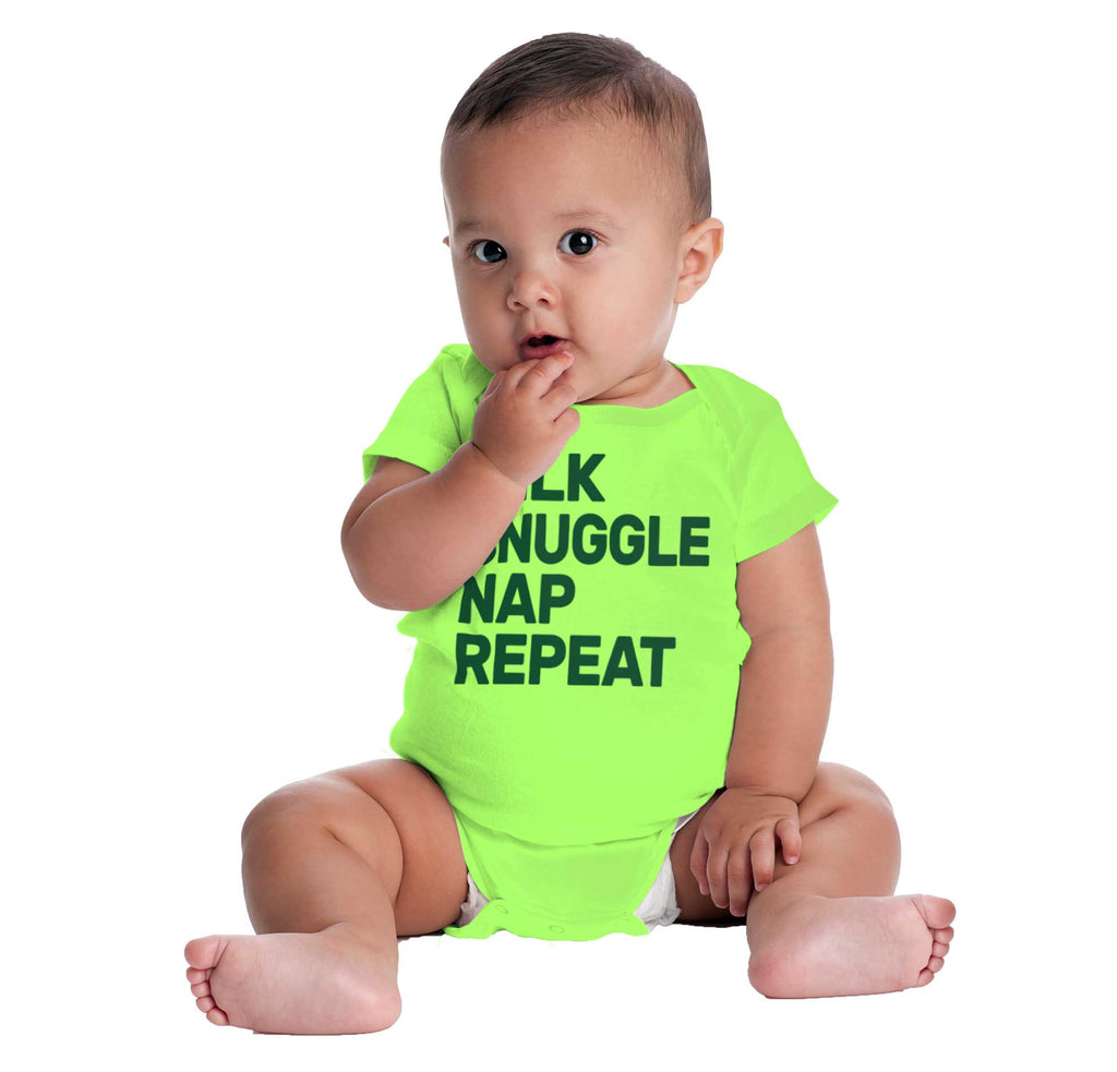 Milk Snuggle Nap Romper Bodysuit-Direct To Garment Print-Brisco Baby
