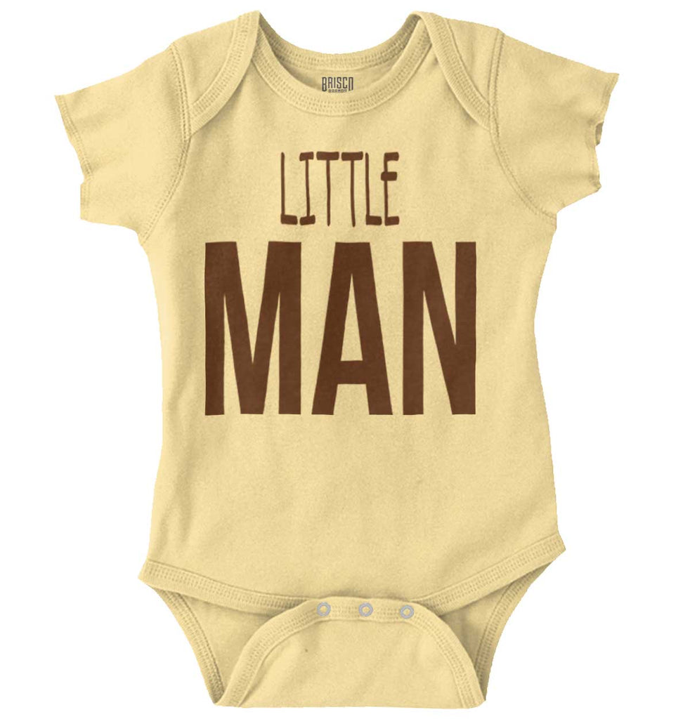 Little Man Romper Bodysuit-Direct To Garment Print-Brisco Baby