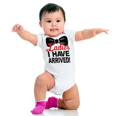 Ladies Bow Tie Romper Bodysuit-Direct To Garment Print-Brisco Baby