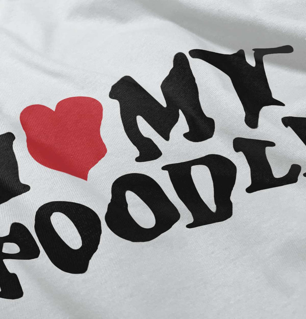 I Love My Poodle Romper Bodysuit-Direct To Garment Print-Brisco Baby