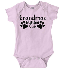 Granmda's Little Cub Romper Bodysuit-Direct To Garment Print-Brisco Baby