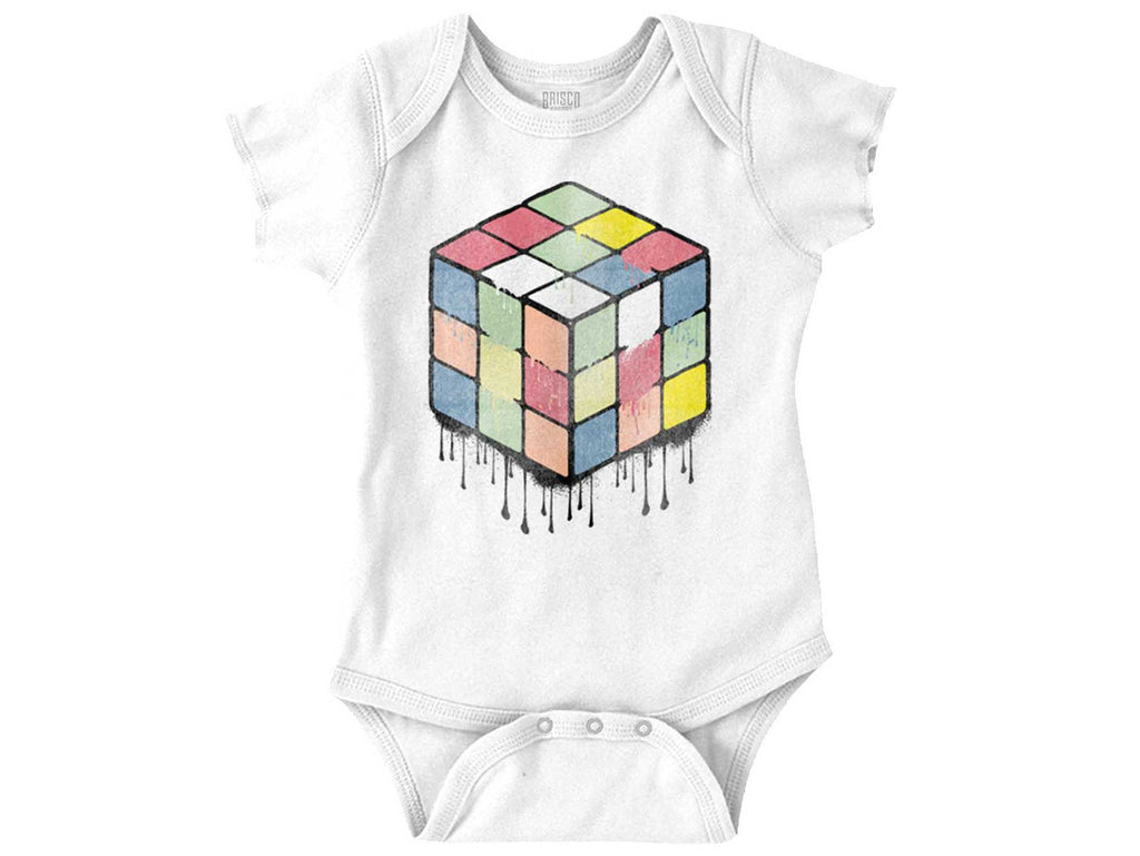 Vintage Rubiks Romper Bodysuit-Direct To Garment Print-Brisco Baby