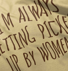 Picked Up By Ladies Romper Bodysuit-Direct To Garment Print-Brisco Baby