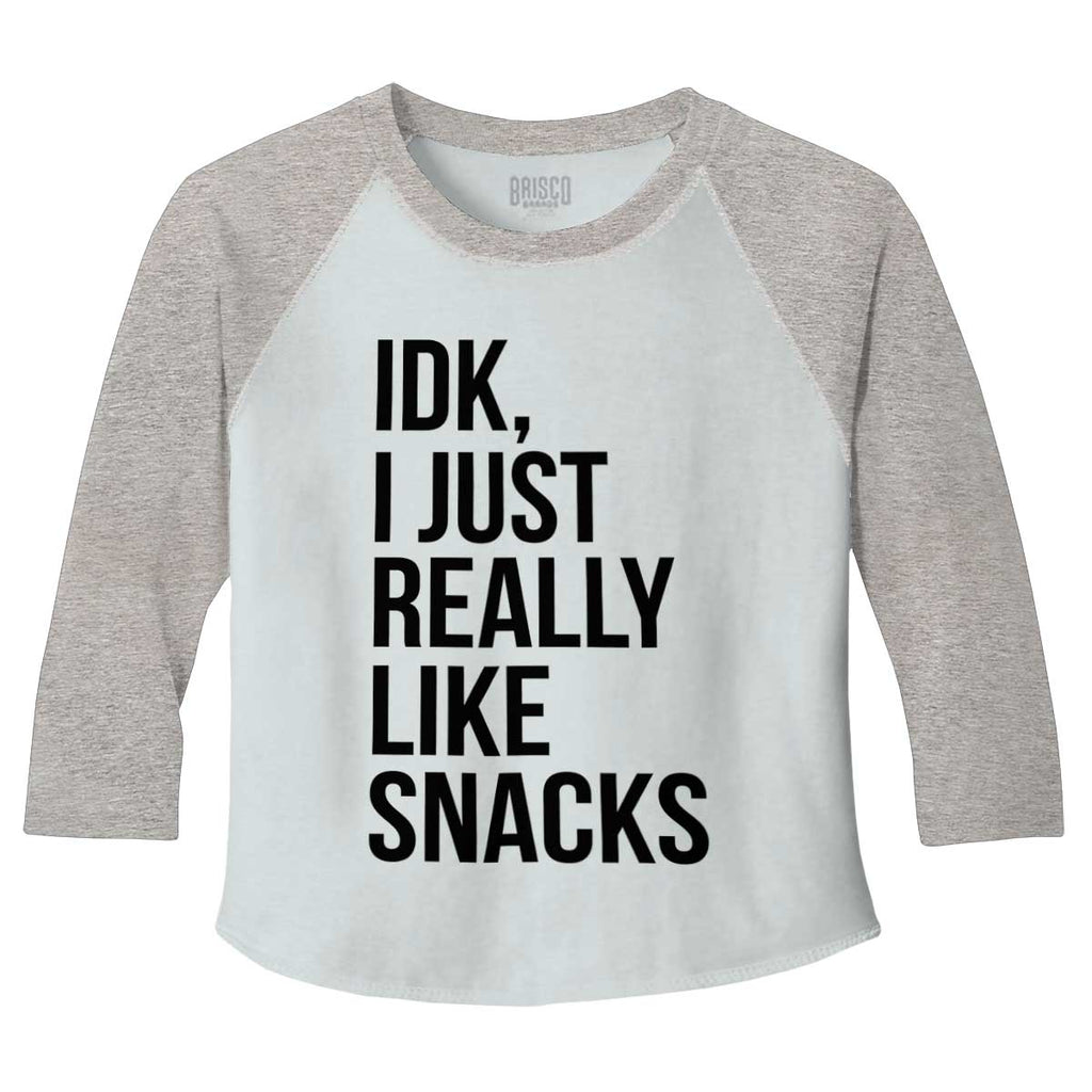 Really Like Snacks Toddler Baseball-Direct To Garment Print-Brisco Baby