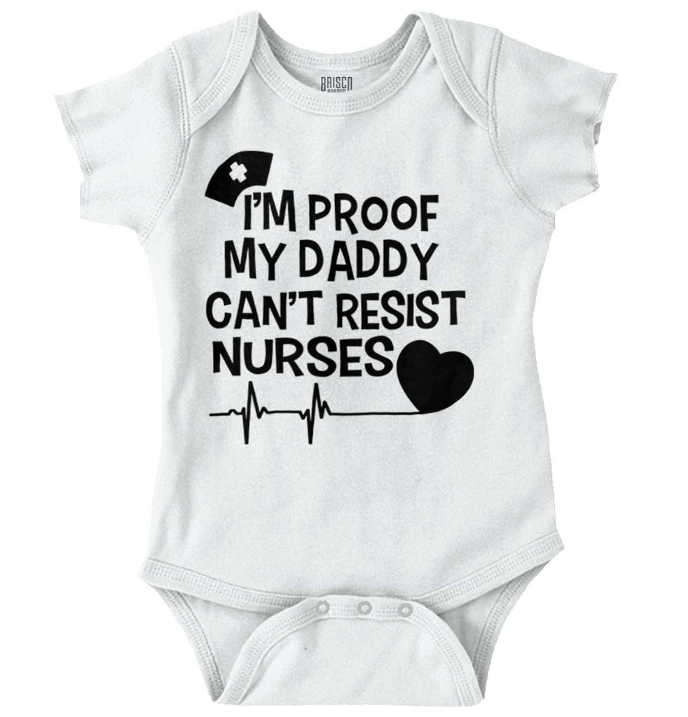 Can't Resist Nurses Romper Bodysuit-Direct To Garment Print-Brisco Baby