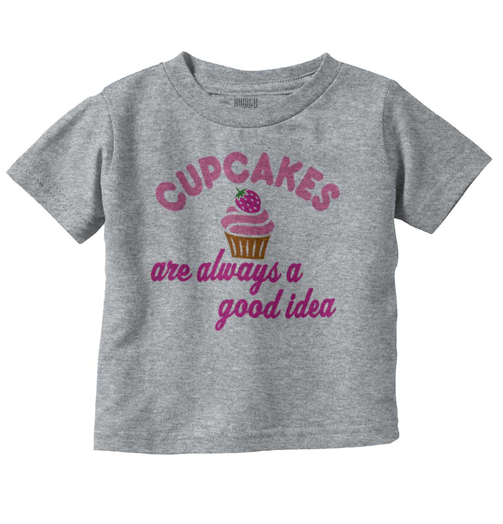 Cupcakes Infant Toddler T Shirt-Direct To Garment Print-Brisco Baby