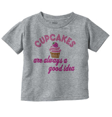 Cupcakes Infant Toddler T Shirt-Direct To Garment Print-Brisco Baby