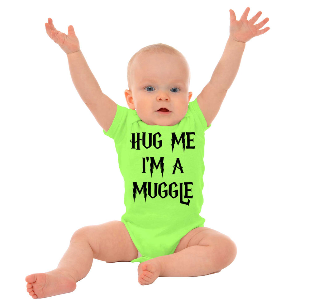 Hug Me I'm A Muggle Romper Bodysuit-Direct To Garment Print-Brisco Baby