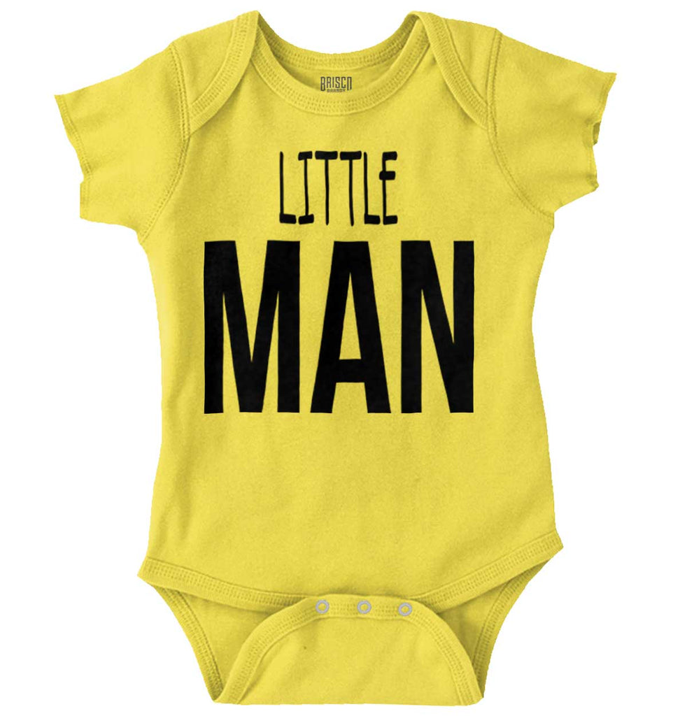Little Man Romper Bodysuit-Direct To Garment Print-Brisco Baby