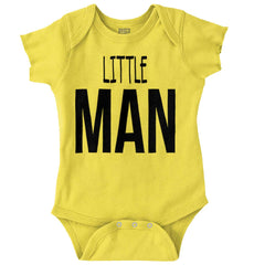 Little Man Romper Bodysuit-Direct To Garment Print-Brisco Baby