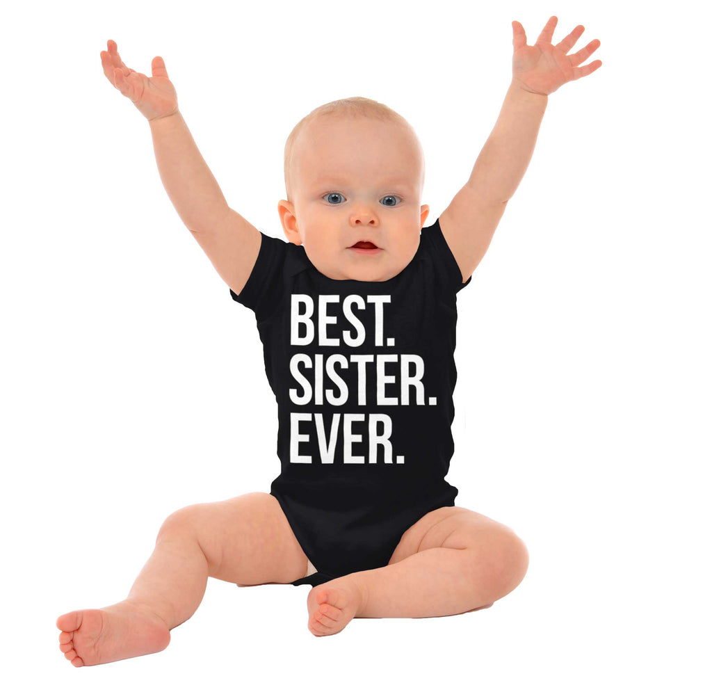 Best Sister Ever Romper Bodysuit-Direct To Garment Print-Brisco Baby