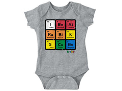 I Beat Rubik's Cube Romper Bodysuit-Direct To Garment Print-Brisco Baby