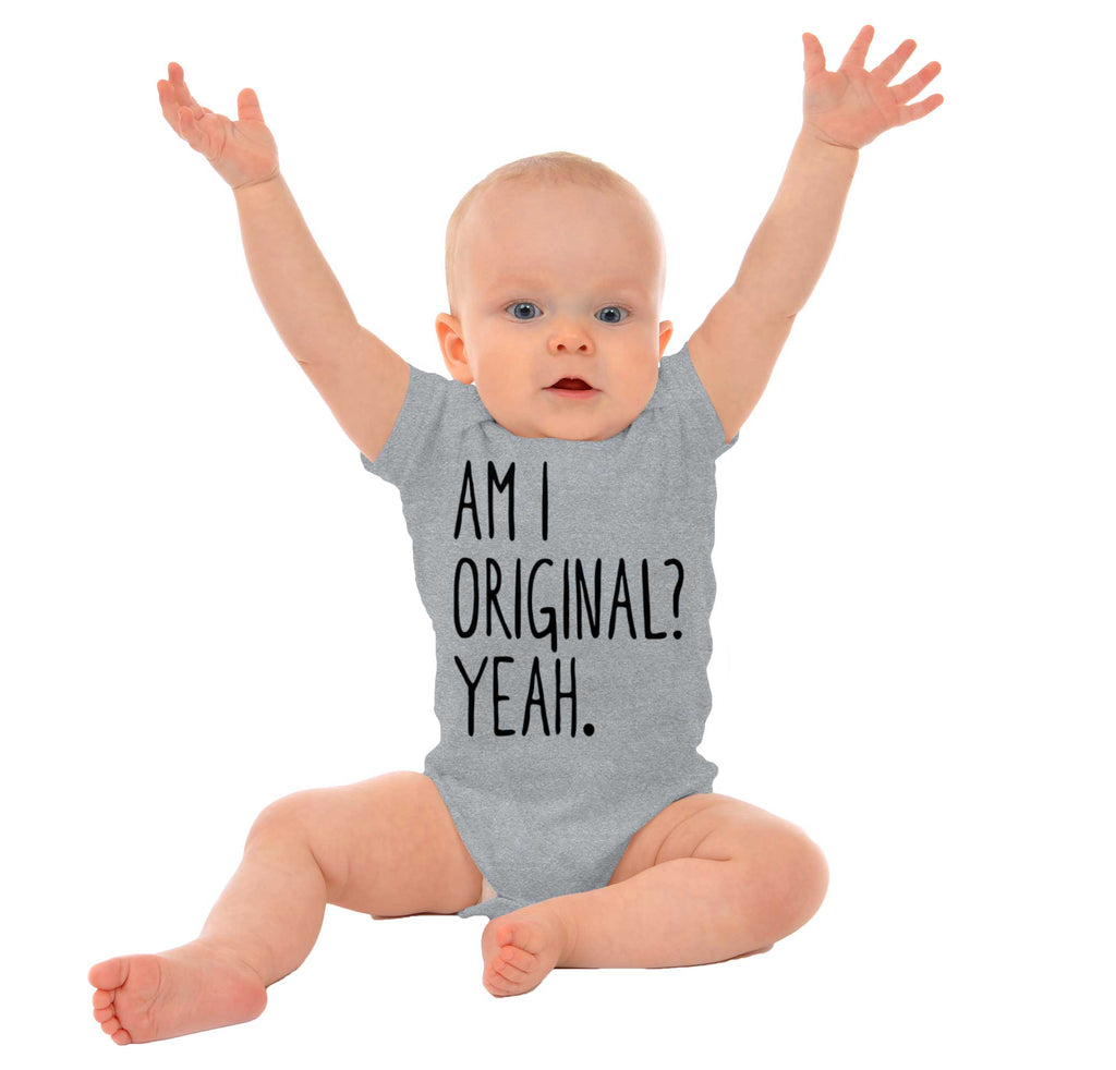 Am I Original? Romper Bodysuit-Direct To Garment Print-Brisco Baby