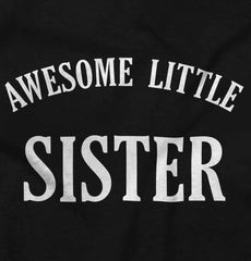 Awesome Little Sister Infant Baby Bib-Direct To Garment Print-Brisco Baby
