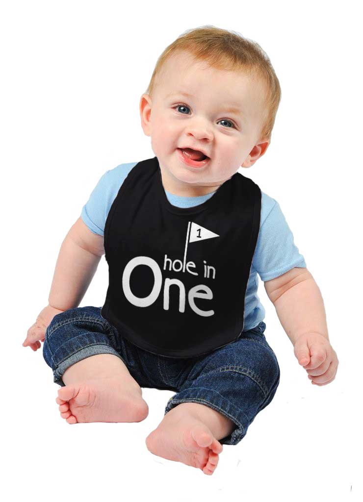 Hole In One Infant Baby Bib-Direct To Garment Print-Brisco Baby