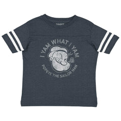 I Yam What I Yam Toddler Football Jersey Tee-Direct To Garment Print-Brisco Baby