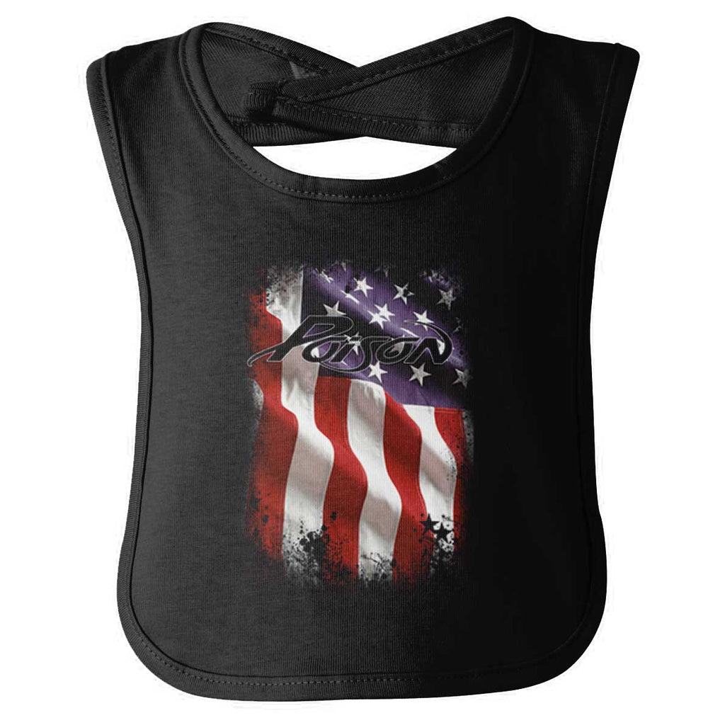 USA Poison Infant Baby Bib-Direct To Garment Print-Brisco Baby