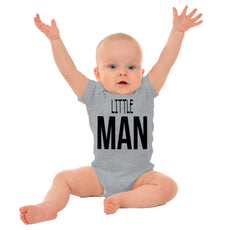 Little Man Romper Bodysuit-Direct To Garment Print-Brisco Baby
