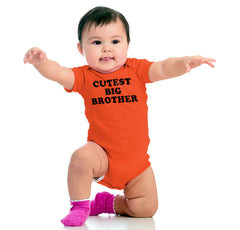 Cutest Big Brother Romper-Direct To Garment Print-Brisco Baby