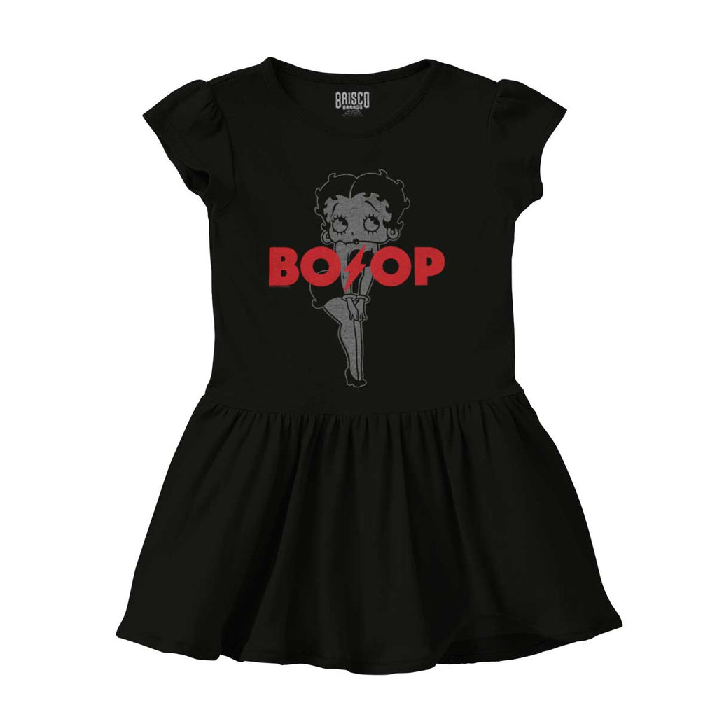 ACDC Boop Solid Baby Infant Dress-Direct To Garment Print-Brisco Baby