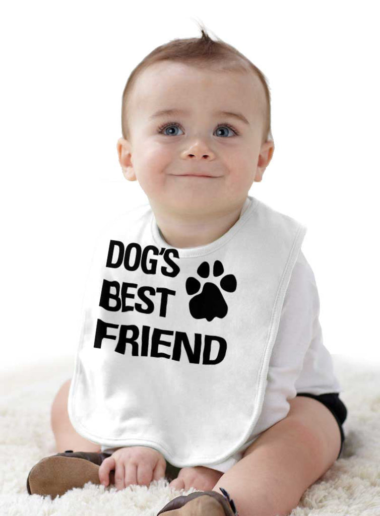 Dog's Best Friend Infant Baby Bib-Direct To Garment Print-Brisco Baby