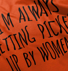 Picked Up By Ladies Romper Bodysuit-Direct To Garment Print-Brisco Baby