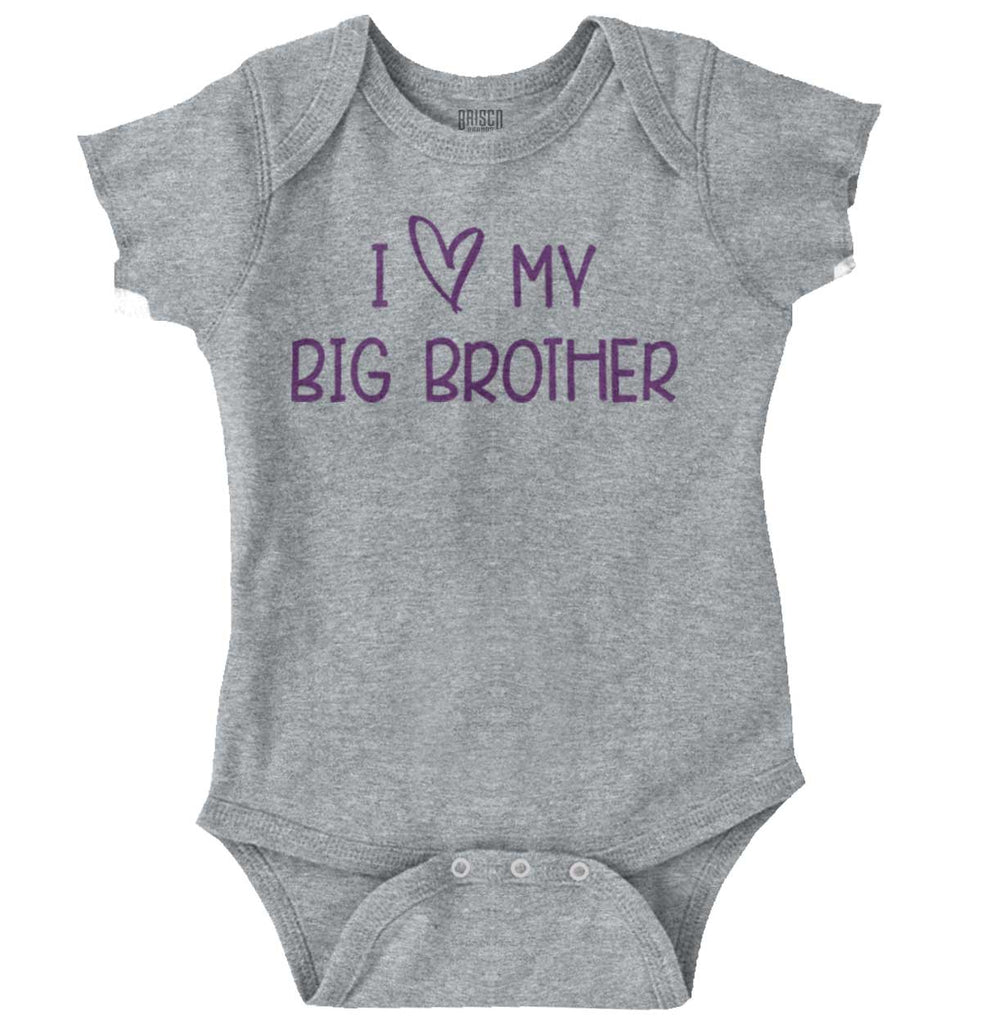 I Love My Big Brother Romper Bodysuit-Direct To Garment Print-Brisco Baby