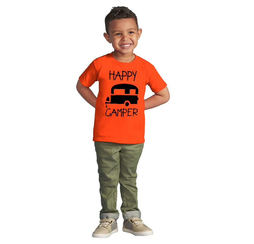 Happy Camper Infant Toddler T Shirt-Direct To Garment Print-Brisco Baby