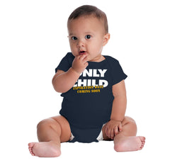 Only Child Expiration Date Romper Bodysuit-Direct To Garment Print-Brisco Baby