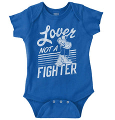 Lover Not A Fighter Romper Bodysuit-Direct To Garment Print-Brisco Baby