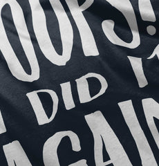 Poops I Did It Again Solid Baby Pajama Top-Direct To Garment Print-Brisco Baby