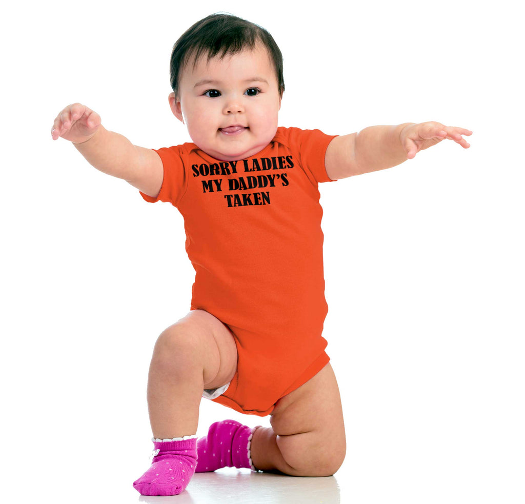 Daddy's Taken Romper Bodysuit-Direct To Garment Print-Brisco Baby
