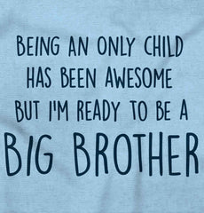 Ready To Be A Big Brother Infant Baby Bib-Direct To Garment Print-Brisco Baby