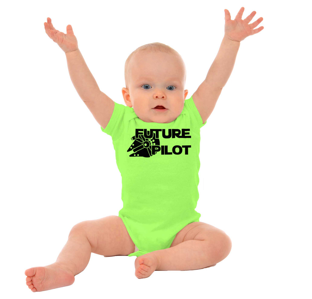 Future Pilot Romper Bodysuit-Direct To Garment Print-Brisco Baby