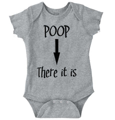 Poop There It Is Romper Bodysuit-Direct To Garment Print-Brisco Baby