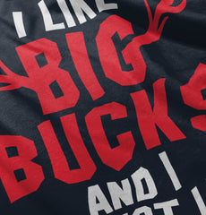 I Like Big Bucks Ringer Romper Bodysuit-Direct To Garment Print-Brisco Baby