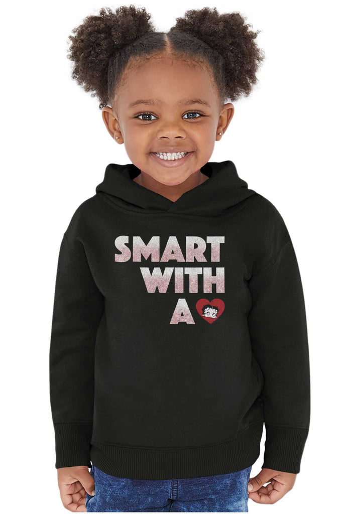 Smart With A Heart Toddler Pullover Hoodie-Direct To Garment Print-Brisco Baby