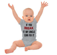 Uncle Can Fix It Romper Bodysuit-Direct To Garment Print-Brisco Baby