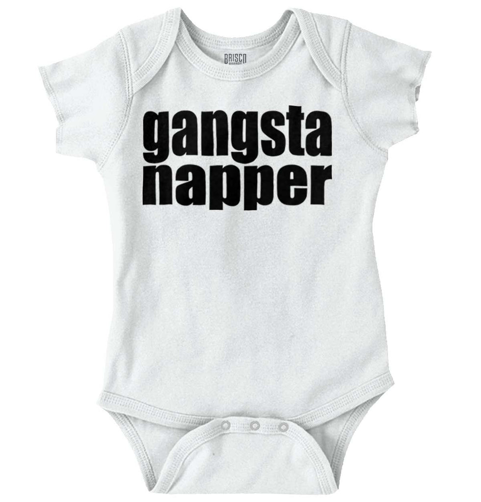 Gangsta Napper Romper Bodysuit-Direct To Garment Print-Brisco Baby