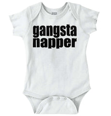 Gangsta Napper Romper Bodysuit-Direct To Garment Print-Brisco Baby