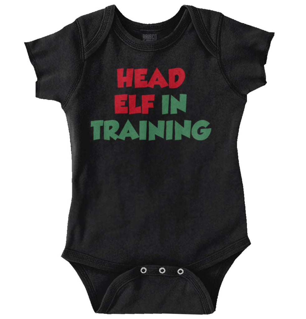 Head Elf Training Romper Bodysuit-Direct To Garment Print-Brisco Baby