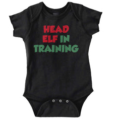 Head Elf Training Romper Bodysuit-Direct To Garment Print-Brisco Baby