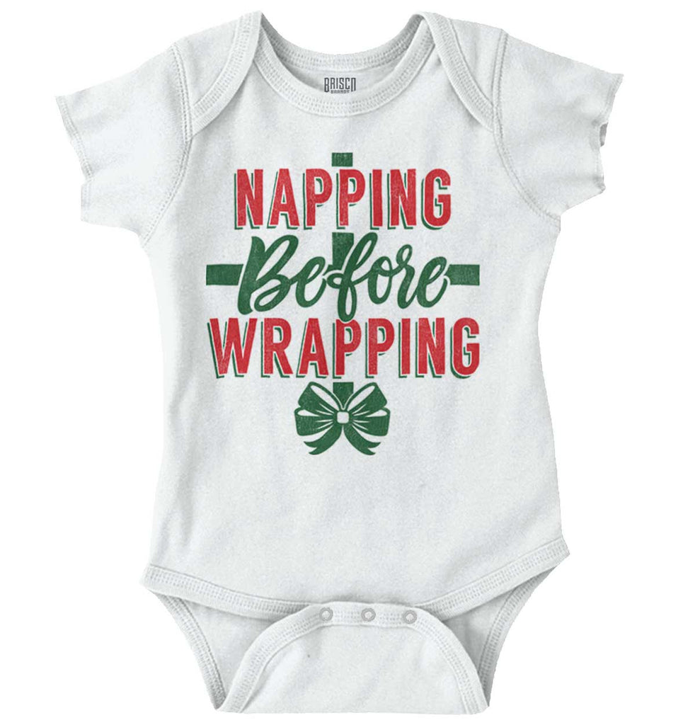 Napping Before Wrapping Romper Bodysuit-Direct To Garment Print-Brisco Baby