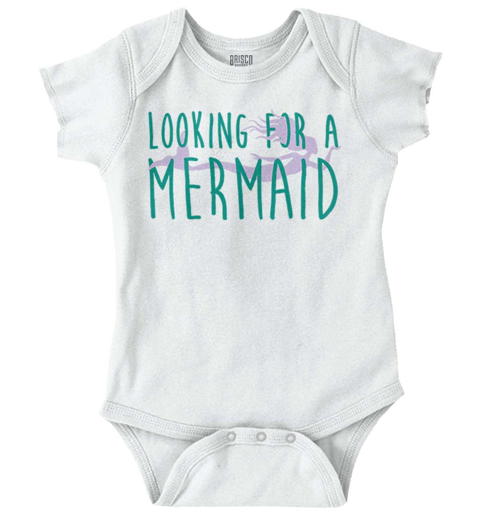 Looking For A Mermaid Romper Bodysuit-Direct To Garment Print-Brisco Baby