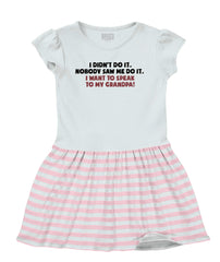 I Didn't Do It Baby Striped Skirt Dress-Direct To Garment Print-Brisco Baby